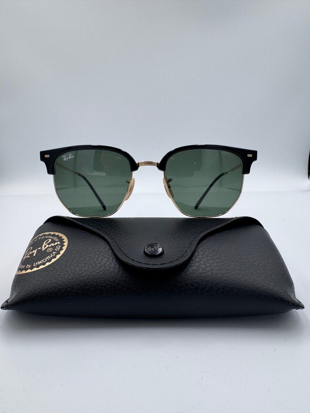 Ray-Ban RB4416 New Clubmaster Black Arista Frame Green Lens 51mm New